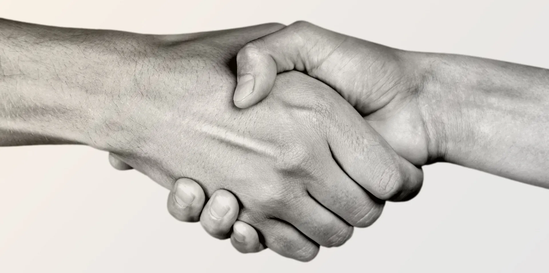 Zwei Hände beim Handschlag – Partnerschaft
