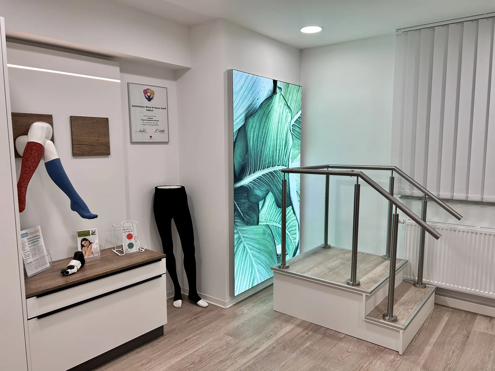 Verkaufsraum des Sanitätshauses mannl + hauck